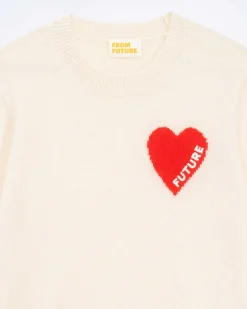 Pull Col Rond Coeur Broderie Future Light*FROM FUTURE Hot