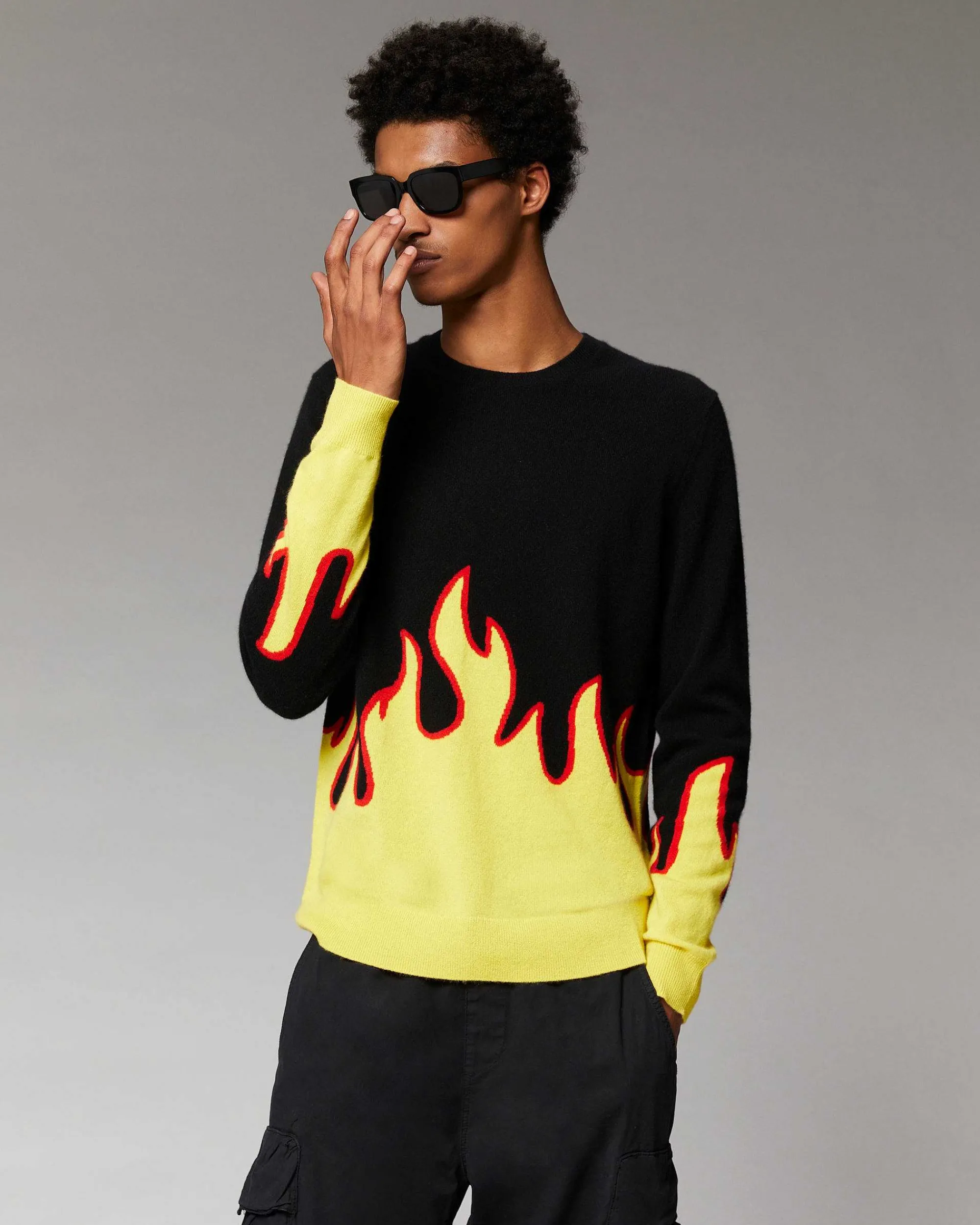 Pull Col Rond Flammes*FROM FUTURE
