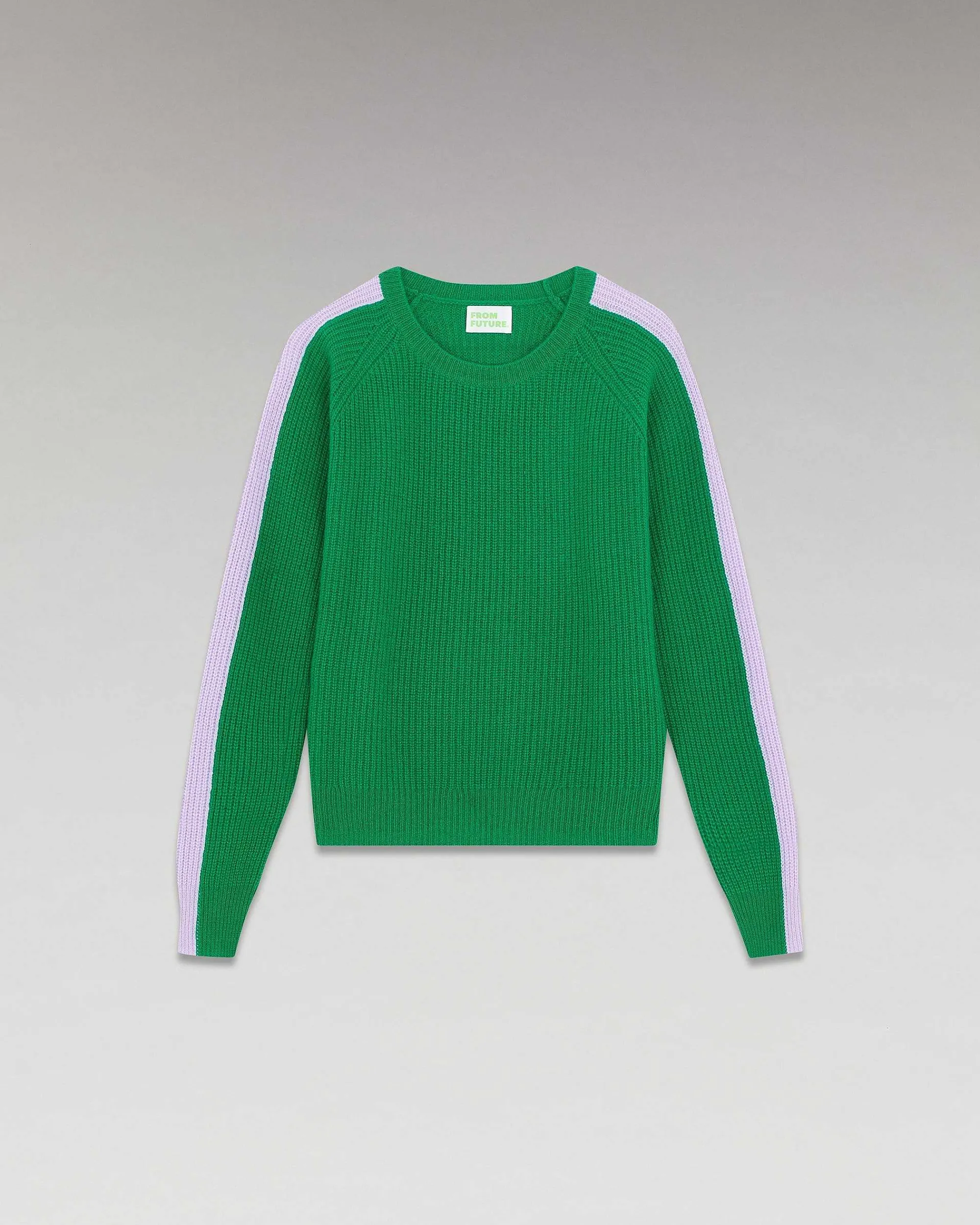 Pull Col Rond Maille Perlee Bandes Multicolore*FROM FUTURE Sale