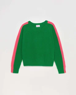 Pull Col Rond Maille Perlee Bandes Multicolore*FROM FUTURE Outlet