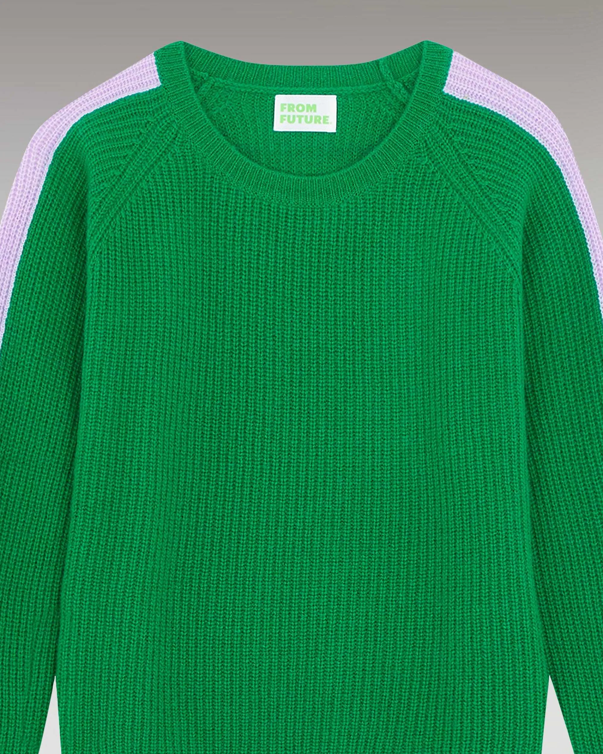 Pull Col Rond Maille Perlee Bandes Multicolore*FROM FUTURE Discount