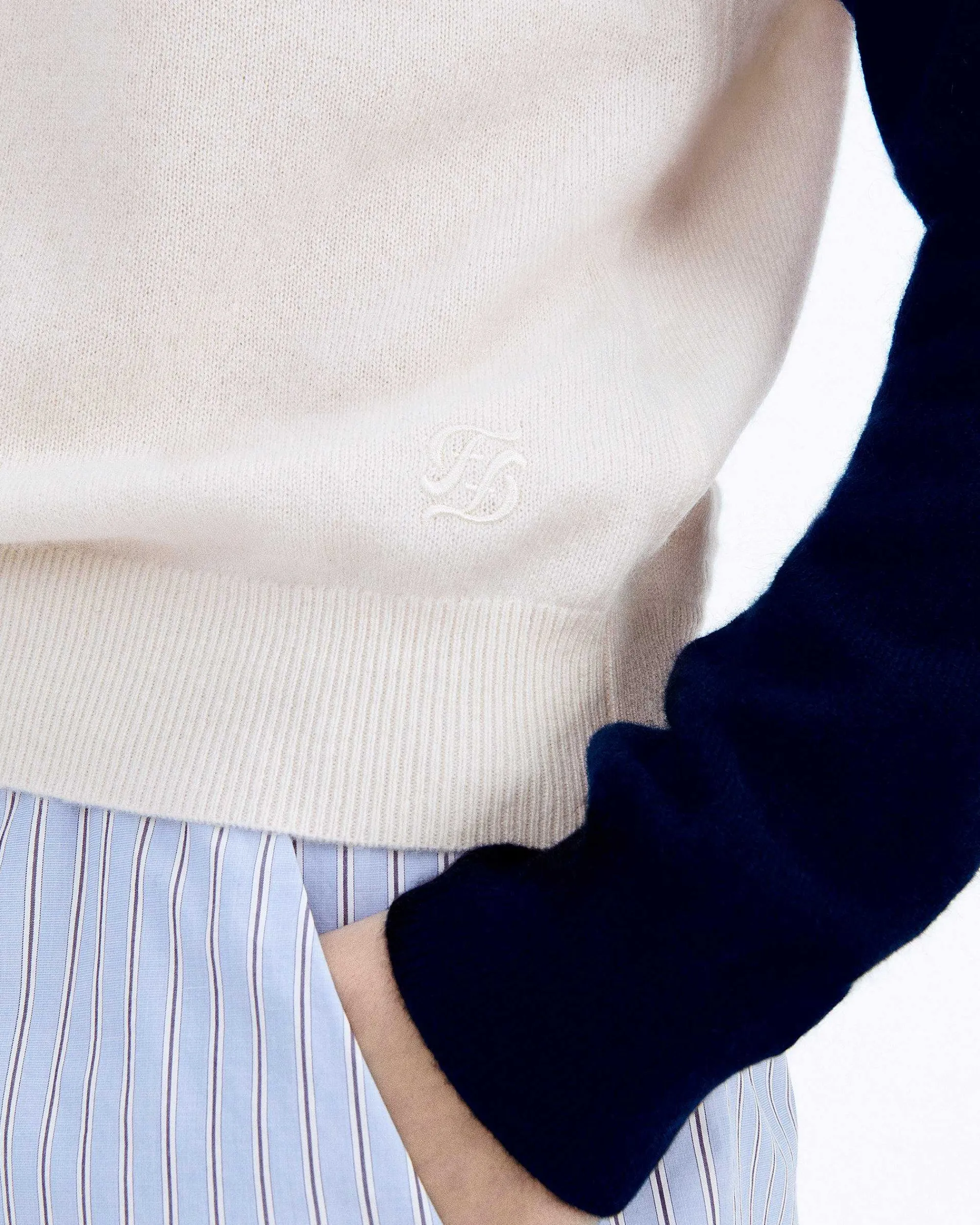 Pull Col Rond Manches Contrastees*FROM FUTURE Discount