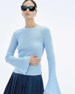 Pull Col Rond Point Bourdon Bicolore*FROM FUTURE Clearance