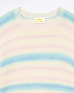 Pull Col Rond Rayures Fondues*FROM FUTURE Online