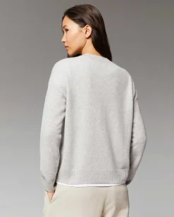 Pull Col Rond Strass Coeur Leger*FROM FUTURE Clearance