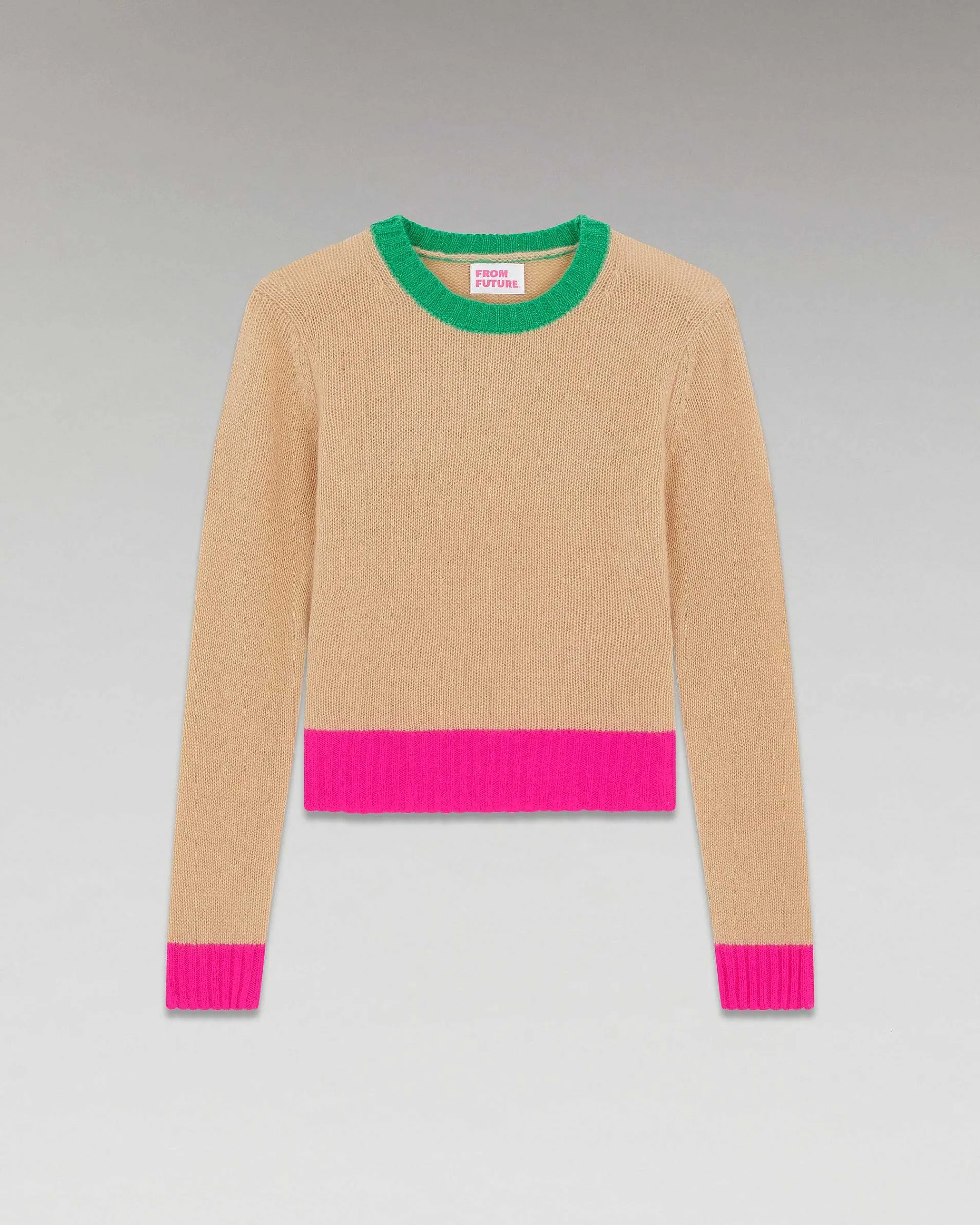 Pull Col Rond Tricolore*FROM FUTURE Clearance