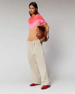 Pull Col Rond Tricolore Leger*FROM FUTURE Clearance