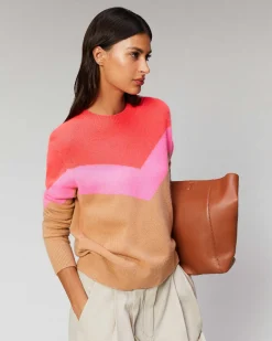 Pull Col Rond Tricolore Leger*FROM FUTURE Clearance