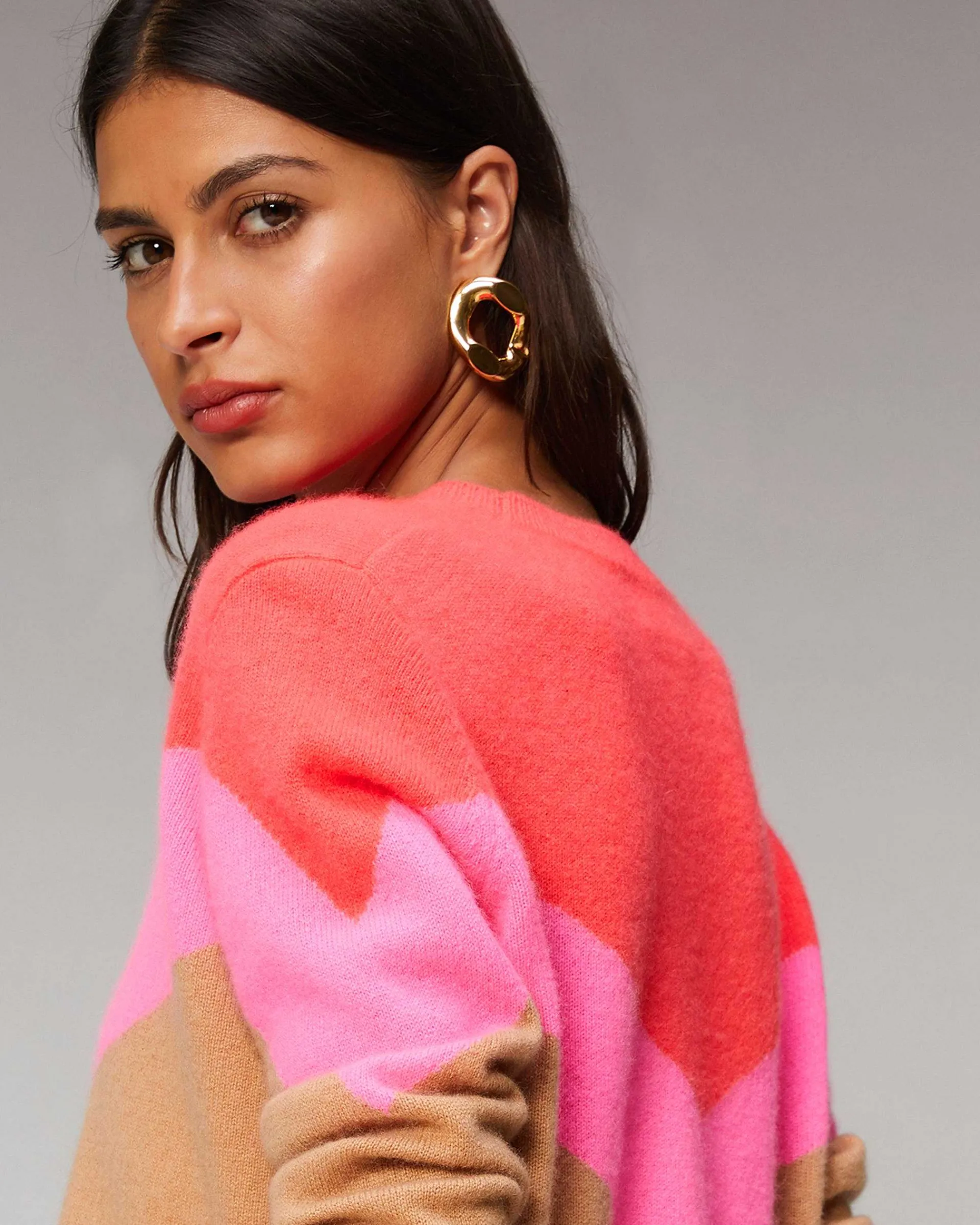 Pull Col Rond Tricolore Leger*FROM FUTURE Clearance