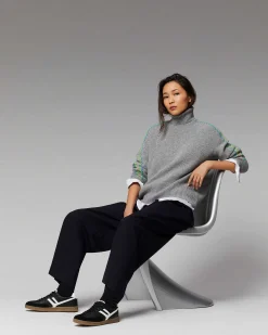 Pull Col Roule Bandes Bicolore*FROM FUTURE Hot