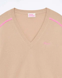 Pull Col V Bandes Fines Future*FROM FUTURE Discount