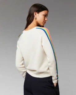 Pull Col V Bandes Manches Multicolore*FROM FUTURE Online