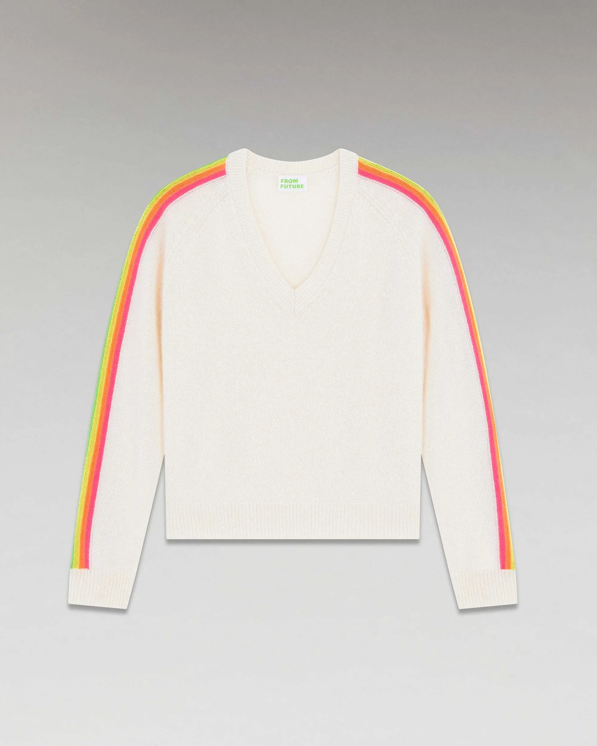 Pull Col V Bandes Manches Multicolore*FROM FUTURE Online