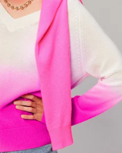 Pull Col V Dip Dye Leger*FROM FUTURE Clearance