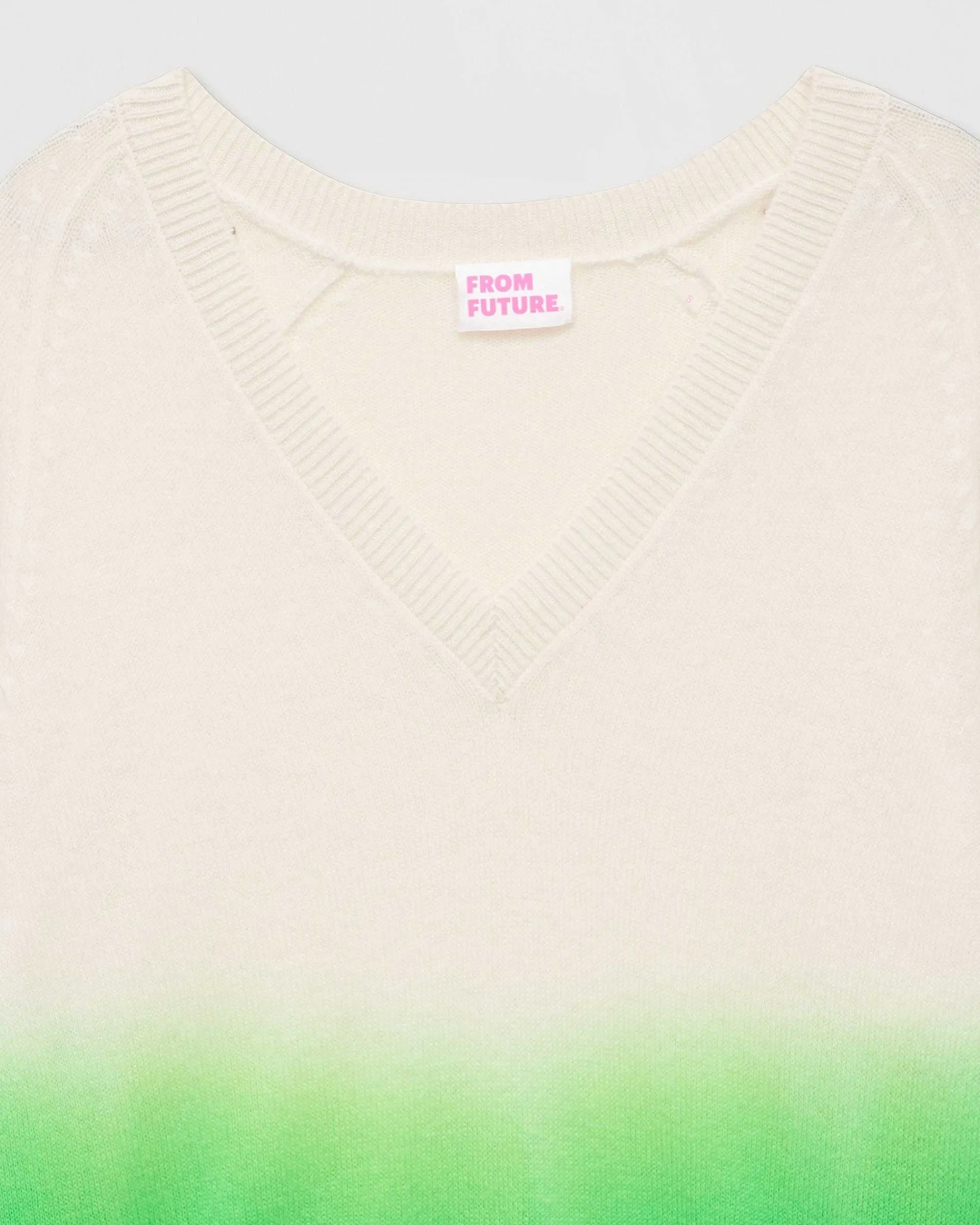 Pull Col V Dip Dye Leger*FROM FUTURE Outlet