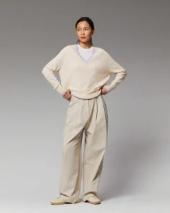 Pull Col V Liserets Contrastes Leger*FROM FUTURE Sale