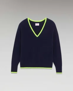 Pull Col V Liserets Contrastes Leger*FROM FUTURE Discount