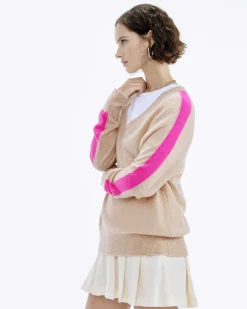 Pull Col V Oversize Bande Manches Light*FROM FUTURE Clearance