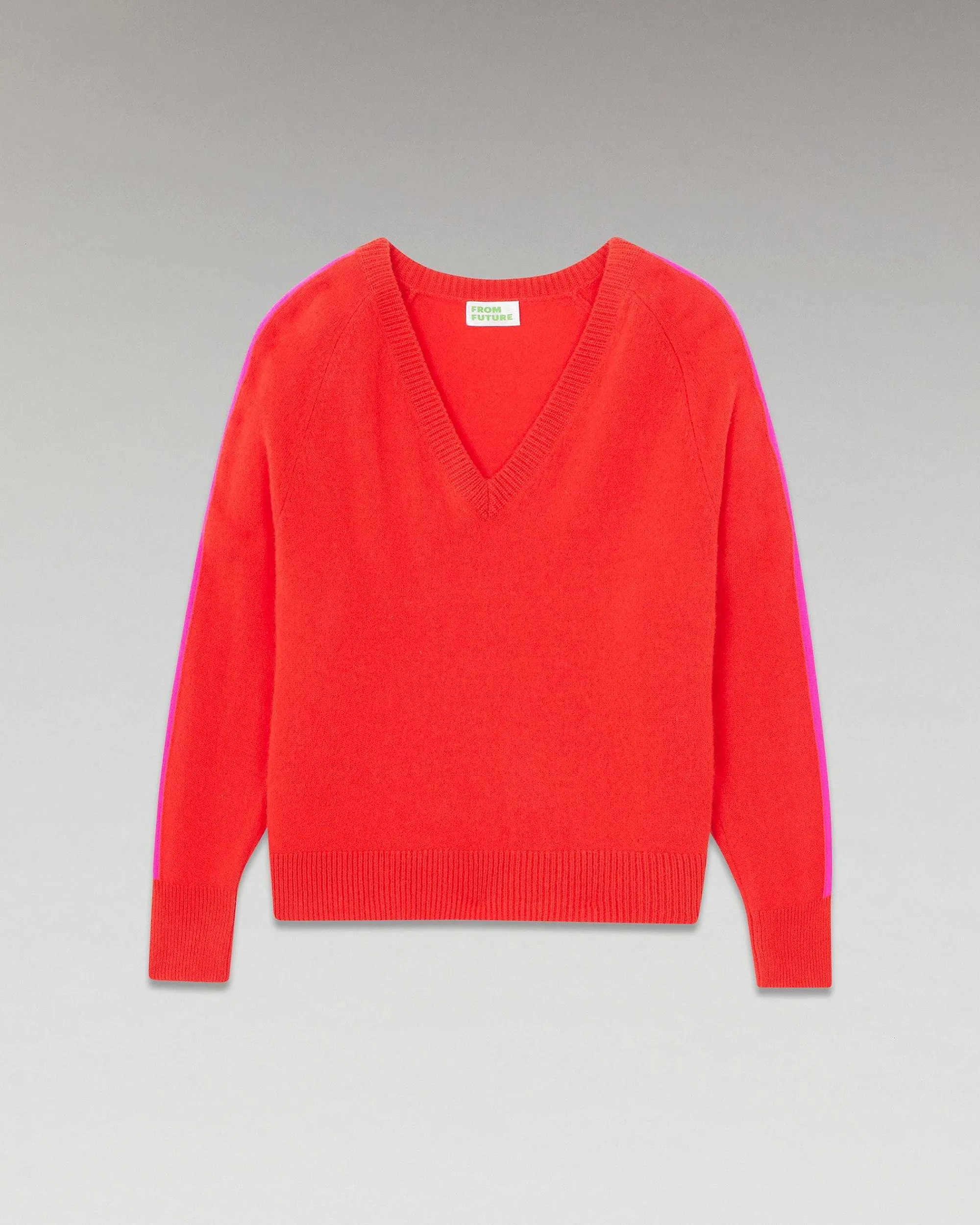 Pull Col V Oversize Bandes Bicolore Leger*FROM FUTURE Sale