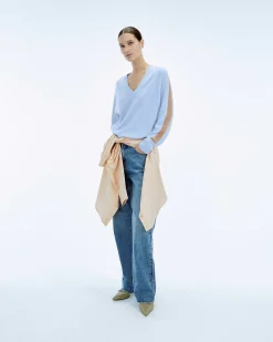 Pull Col V Oversize Bande Manches Light*FROM FUTURE New