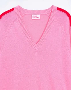 Pull Col V Oversize Bande Manches Light*FROM FUTURE New