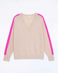 Pull Col V Oversize Bande Manches Light*FROM FUTURE Sale