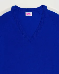 Pull Col V Oversize Bandes Bicolore Leger*FROM FUTURE Outlet