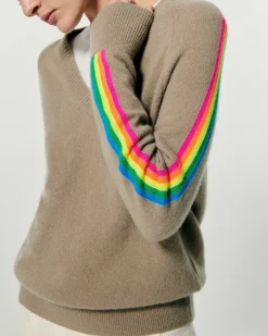 Pull Col V Oversize Bande Manches Multico*FROM FUTURE Hot