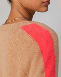 Pull Col V Oversize Bandes Bicolore Leger*FROM FUTURE New