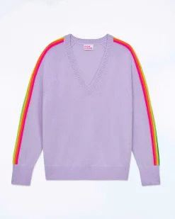 Pull Col V Oversize Bande Manches Multico*FROM FUTURE Sale