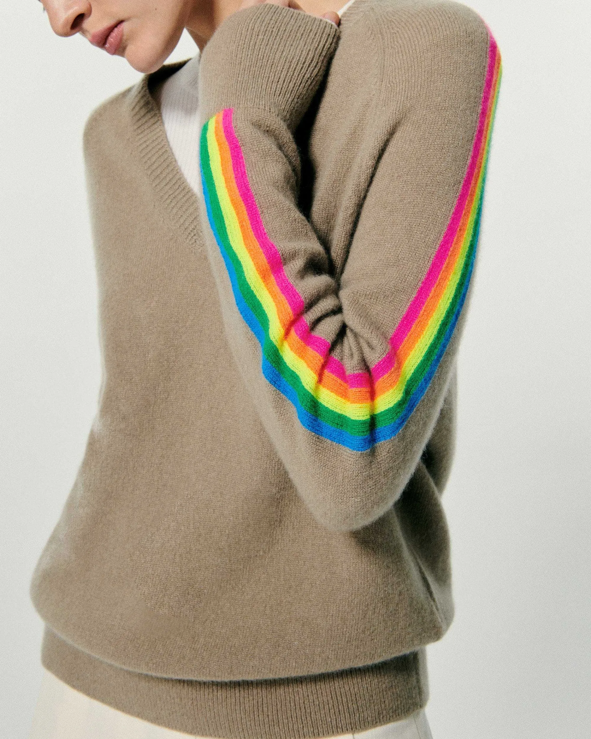 Pull Col V Oversize Bande Manches Multico*FROM FUTURE Sale