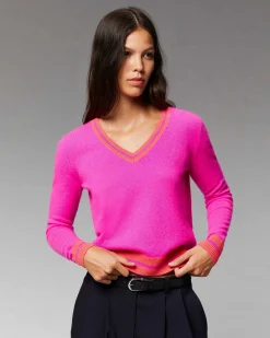 Pull Col V Rayures Tennis Leger*FROM FUTURE Clearance