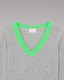 Pull Col V Rayures Tennis Leger*FROM FUTURE Outlet