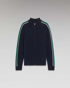 Pull Gilet Zippe Bandes Bicolore*FROM FUTURE Online