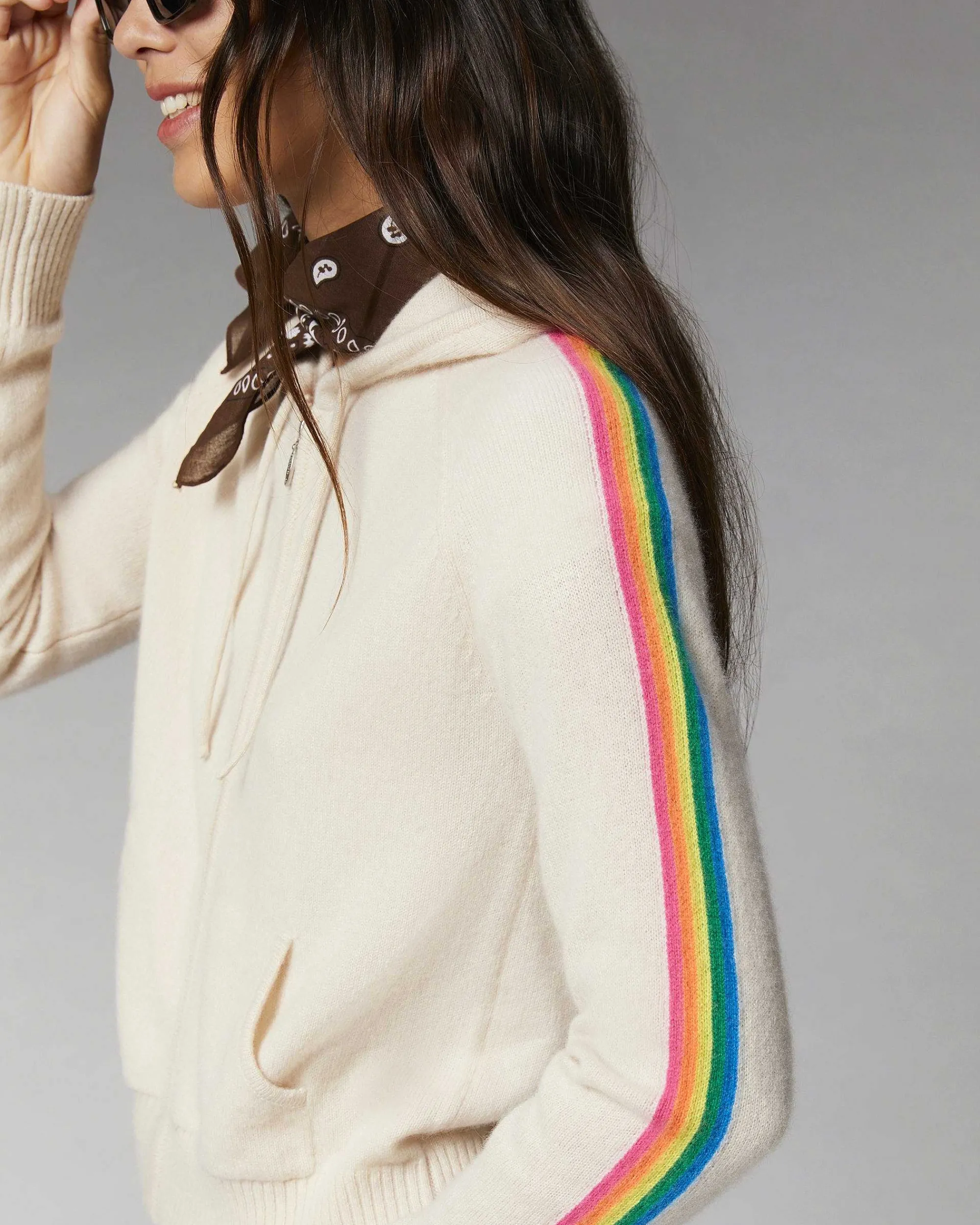 Pull Hoodie Bandes Manches Multico Leger*FROM FUTURE Clearance