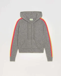 Pull Hoodie Bandes Manches Multicolore Leger*FROM FUTURE