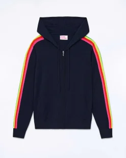 Pull Hoodie Zippe Bande Multicolore*FROM FUTURE Sale