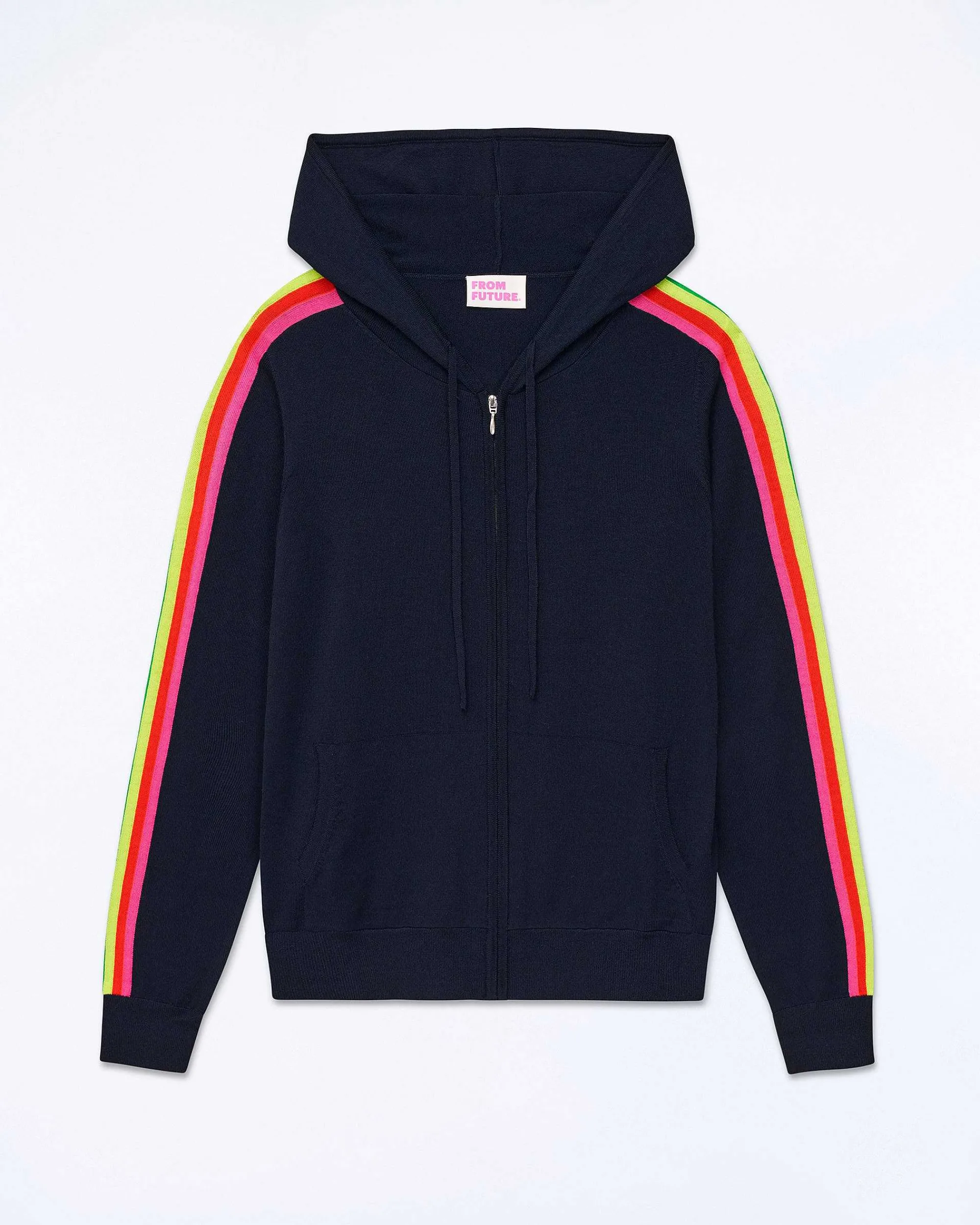 Pull Hoodie Zippe Bande Multicolore*FROM FUTURE Sale