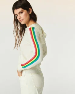 Pull Hoodie Zippe Bande Multicolore*FROM FUTURE Sale