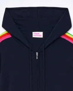 Pull Hoodie Zippe Bande Multicolore*FROM FUTURE Sale