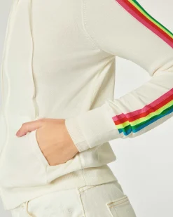 Pull Hoodie Zippe Bande Multicolore*FROM FUTURE Sale