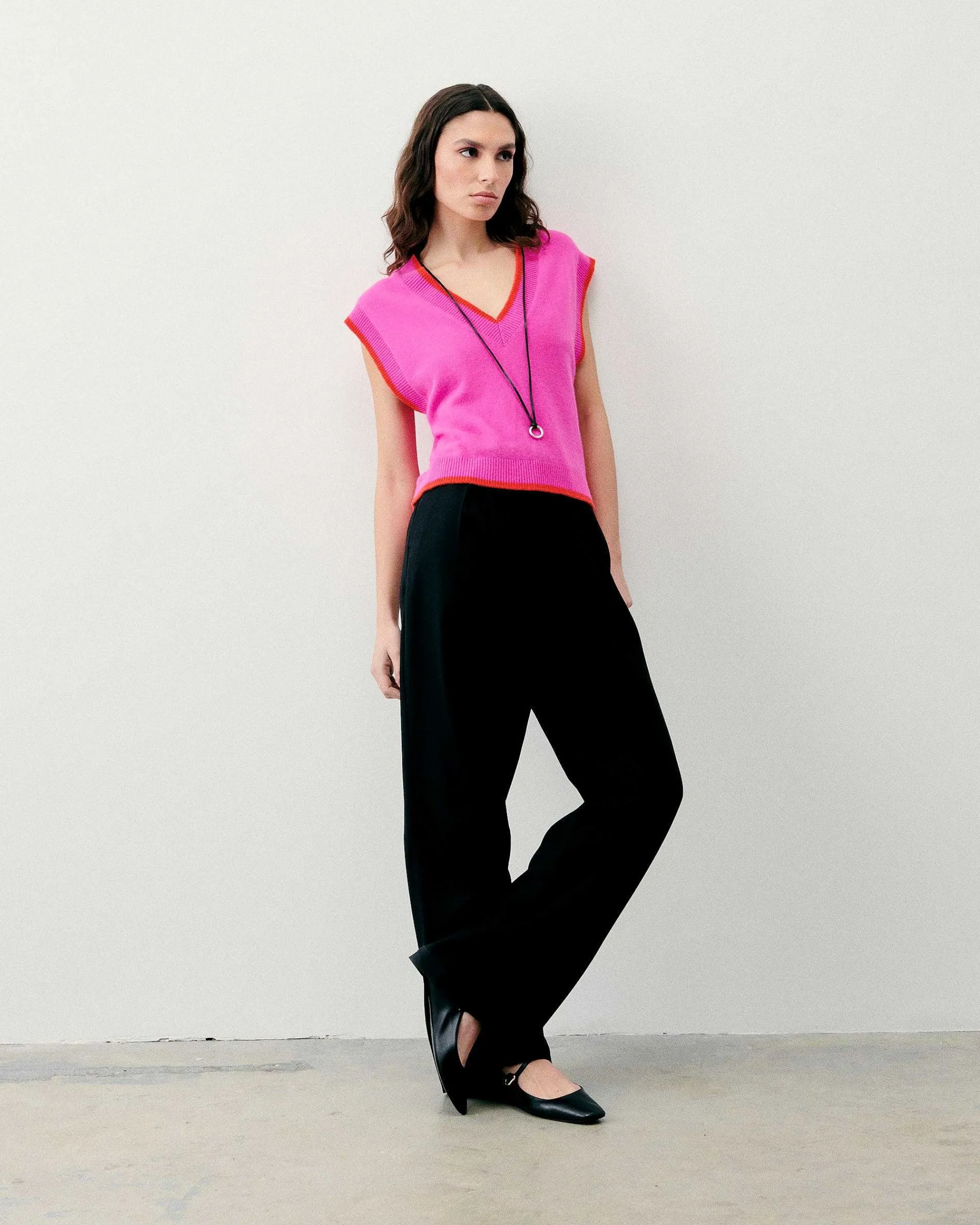 Pull Sans Manche Bicolore*FROM FUTURE Clearance