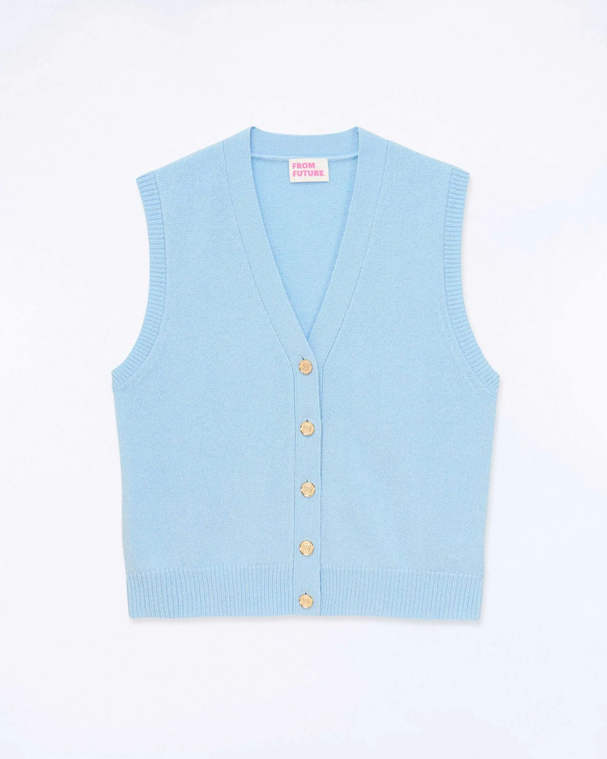 Pull Sans Manche Boutons Bijoux*FROM FUTURE Hot