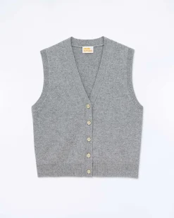 Pull Sans Manche Boutons Bijoux*FROM FUTURE Best