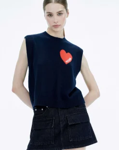 Pull Sans Manche Coeur*FROM FUTURE