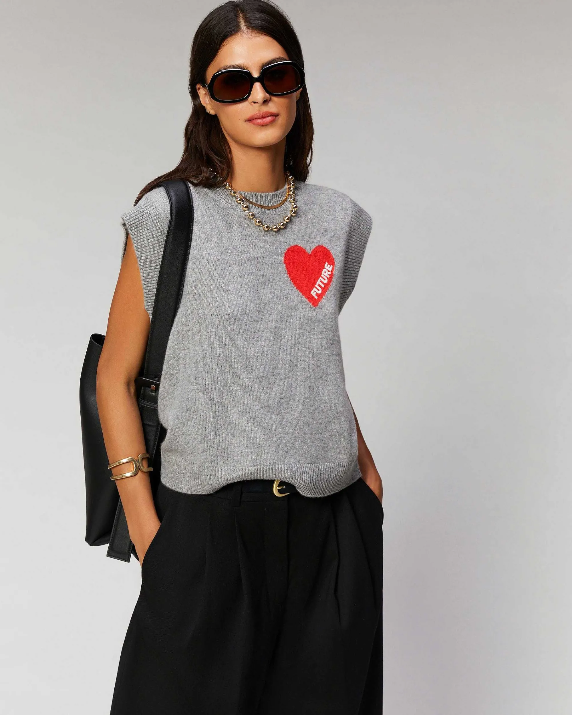 Pull Sans Manche Coeur Leger*FROM FUTURE Clearance