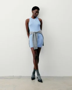 Robe Courte Bretelle Broderie Ff*FROM FUTURE Best