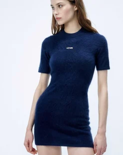 Robe Courte Manche Courte En Cachemire Brosse*FROM FUTURE Hot