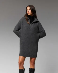 Robe Courte Manche Longue Col Camionneur*FROM FUTURE New