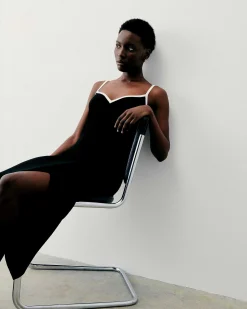 Robe Longue Bretelle Bicolore*FROM FUTURE